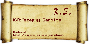 Kőszeghy Sarolta névjegykártya